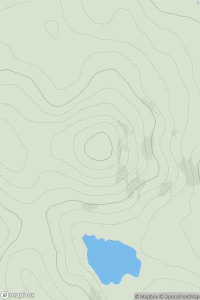 Thumbnail image for Meallan Liath Mor [Altnaharra to Dornoch] [NC659177] showing contour plot for surrounding peak